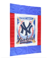 Vintage 90s Spell Out New York Yankees Baseball Hanging Banner Flag 27x4... - $79.15