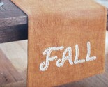 Long Fabric Beaded Table Runner (14&quot; x 72&quot;) FALL WORD ON BROWN, LP - $24.74