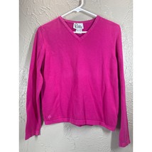 Lilly Pulitzer Sweater Womens Pink V Neck Cotton Preppy 90s Vintage Size... - $408.81 MXN