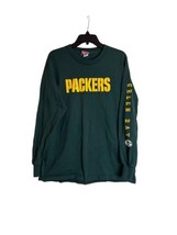 Men’s NFL Vintage Green Bay Packers Green Long Sleeve T Shirt Size Large - $23.11