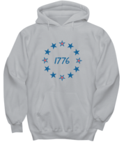 Independence Day Hoodie 1776, Patriot, 4th July,Independence Day Ash-H  - £25.61 GBP