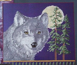 Counted Cross Stitch Pattern-Night Wolf MOON SHADOW by Sandra Paradise - £4.79 GBP
