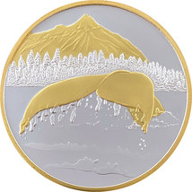 Alaska Mint Whale Tail Medallion Silver Gold Medallion Proof 1 Oz. - £116.37 GBP