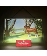 Budweiser Clydesdale Horse Lighted Beer Sign Vintage 1950s WORKS 20&quot;x14&quot;... - $7,274.73 MXN