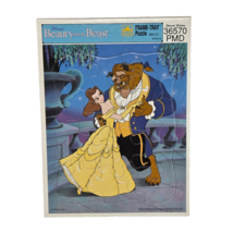 VINTAGE DISNEY GOLDEN FRAME TRAY PUZZLE BEAUTY AND THE BEAST DANCING 12 ... - $7.60