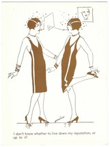Vtg Art Deco Fashion Funny Postcard Print 8x6 Women Girl Flapper Legs Glamour - £11.64 GBP