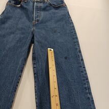 Levi's Premium Women's Blue Cotton Blend Button Fly High Rise Jeans Size (26×27) image 6