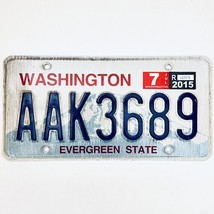 2015 United States Washington Evergreen Passenger License Plate AAK3689 - £7.38 GBP