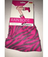 Rain Boot Liners-Pink Zebra-Size S/M 5-7-Keep Your Toes Toasty-SHIPS N 2... - £9.28 GBP