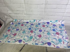 VTG Beacon WPL 1675 Balloons White Pink Blue Purple Baby Blanket Knit Cotton USA - £41.55 GBP