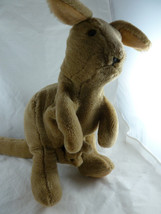 Folktails Folkmanis Kangaroo &amp; Baby Joey Hand Puppet Plush Stuffed Toy 23&quot; long - £23.01 GBP