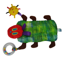 RARE Teether Rattle World of Eric Carle The Very Hungry Caterpillar Car Seat Toy - £17.79 GBP
