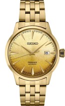 Seiko Presage Cocktail Gold Tone Men&#39;s Watch SRPK46 - £384.02 GBP