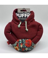 Puffin Drinkware Floral Hoodie Insulated Beverage Koozie Brick Red Islan... - $11.87