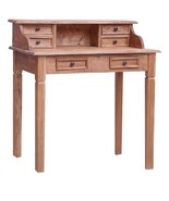 vidaXL Solid Mahogany Rustic Brown Wooden Writing Desk with Storage - $6,367.34 MXN