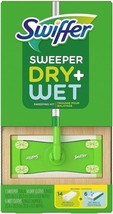 Swiffer Sweeper Dry + Wet sweeping Kit (1 Sweeper, 14 Dry Cloths, 6 Wet ... - £26.32 GBP