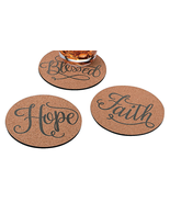 NEW Inspirational Religious Coasters Set of 12 cork hope faith blessed r... - £8.62 GBP