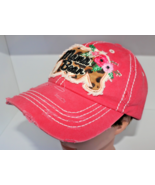 Mama Bear Embroidered 4350 District Cap Hat With Hook Loop Back Red Distressed - $11.99