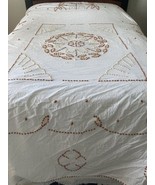 Vintage Summer lightweight CHENILLE Cotton Full Bedspread Cottage  Grann... - $23.76