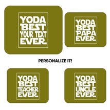 Yoda Best Personalized : Gift Mousepad Christmas Family Dad Mom Coworker Office - £11.35 GBP