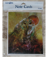 LEANIN TREE Bejeweled Mythical Owl #35631~8 Notecards~Colorful Inside~ - £6.06 GBP