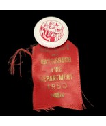 Harrisburg Fire Department Pin Firefighter Pinback Badge Ribbon Bastian ... - $184.17 MXN