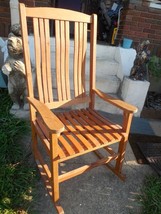 Mission Style Slat Seat &amp; Back Wood Rocking Chair by Gordon Manufacturing - $99.99
