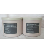 White Barn Bath &amp; Body Works 3-wick Candle Lot 2 RASPBERRIES &amp; WHIPPED V... - $1,352.63 MXN