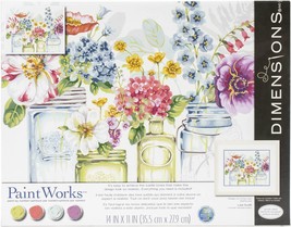 Paint Works Paint By Number Kit 14X11-Rainbow Flowers (Pack of 2) - $1,257.66 MXN