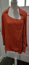 Kori America Women Zip Up Long Sleeve Shirt Size Medium Layering Jacket - $18.99