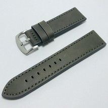 24mm &#39;Gray&#39; Premium Handmade Cowhide Leather - 24 mm Quality Watch Band - £7.94 GBP