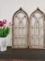 Set of 2, Maza Arch Wood - Distressed White - Shabby Chic, CHOOSE Size - £46.20 GBP+