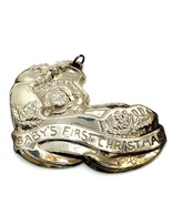 Vintage Sterling Gorham Silver Adorable Baby&#39;s 1st Christmas Ornament - $101.38 CAD