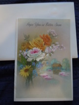 Vintage Hope You Feel Better Soon Forget Me Not Cards Unused  - £3.90 GBP