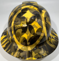 New Full Brim Hard Hat Custom Hydro Dipped Pittsburg Steelers Camo - £52.11 GBP