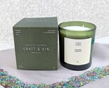 Craft &amp; Kin Mahogany Teakwood Green Double Wick Candle 12 oz NIB &amp; Sealed - $34.64