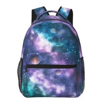 galaxy space school backpack back pack  bookbags   for boys  kids small daypack - £21.62 GBP