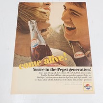 1964 Pepsi Cola Come Alive Couple Laughing Print Ad 10.5x13.5 - £6.29 GBP