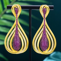 Brand New Hot Fashion Popular Luxury Leaf Earring For Women Wedding Full Cubic Z - £42.84 GBP