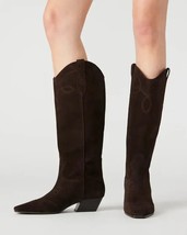 Steve Madden Women&#39;s Brown Dollie Western Suede Boots Leather Upper Size... - $49.49