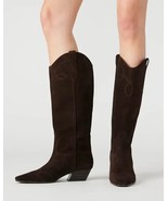 Steve Madden Women's Brown Dollie Western Suede Boots Leather Upper Size 6.5 - $49.49