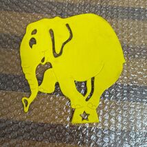 Vintage Yellow Elephant Cutout Decoration Decor Craft Supplies Stencil Pie - $15.00