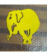 Vintage Yellow Elephant Cutout Decoration Decor Craft Supplies Stencil Pie - $278.59 MXN