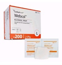 Webcol 5110 Alcohol Prep, Sterile, Large, 2-ply (Pack of 200) - £3.86 GBP