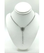 18&quot; Rohdium Plated Saint Benedict Medal San Benito Excorsismo Rosary Nec... - $27.00 CAD