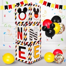 Mouse 1St Birthday Party Supplies Red Yellow Black Balloon Box With Lett... - $32.99