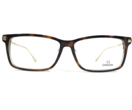 Omega Eyeglasses Frames OM 5014 056 Brown Tortoise Gold Rectangular 58-14-145 - £124.31 GBP