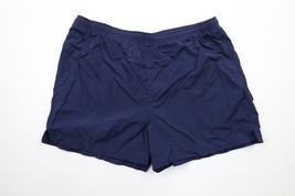 Vintage LL Bean Womens Size XL Blank Nylon Hiking Shorts Baggies Navy Blue - $39.55
