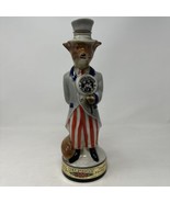 Jim Beam Trophy Uncle Sam Fox Red White and Blue 1971 Whiskey Decanter E... - £20.72 GBP