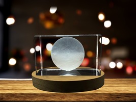 LED Base included | Uranus 3D Engraved Crystal Novelty Decor - £31.89 GBP+
